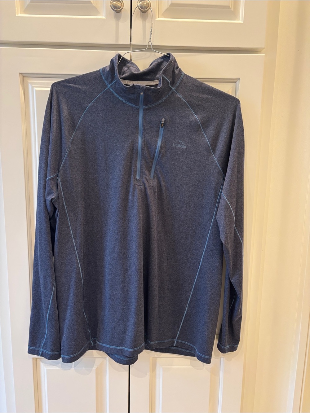 L.L. Bean Men's Navy Blue Quarter-Zip Rash Guard